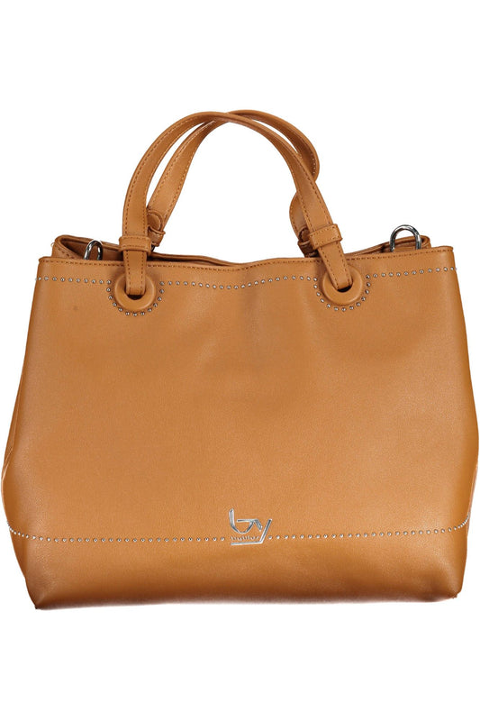 Brown Polyurethane Handbag