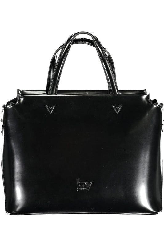 Black Polyurethane Handbag