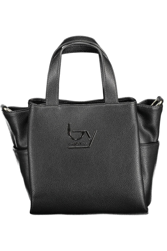 Black Polyurethane Handbag