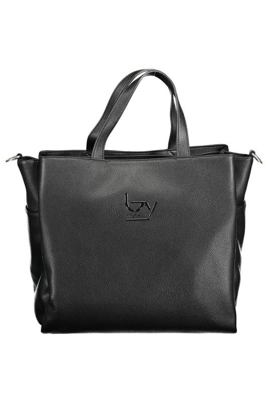 Black Polyurethane Handbag