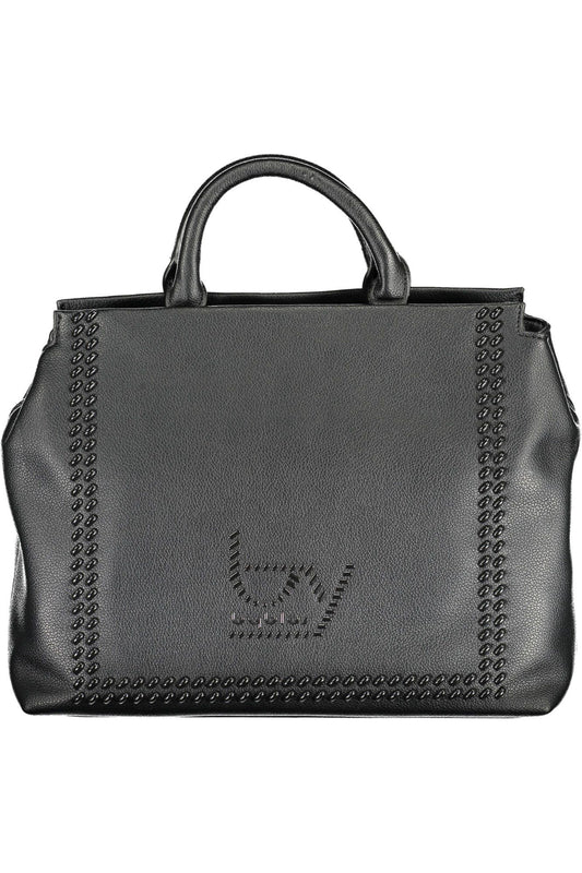 Black Polyurethane Handbag