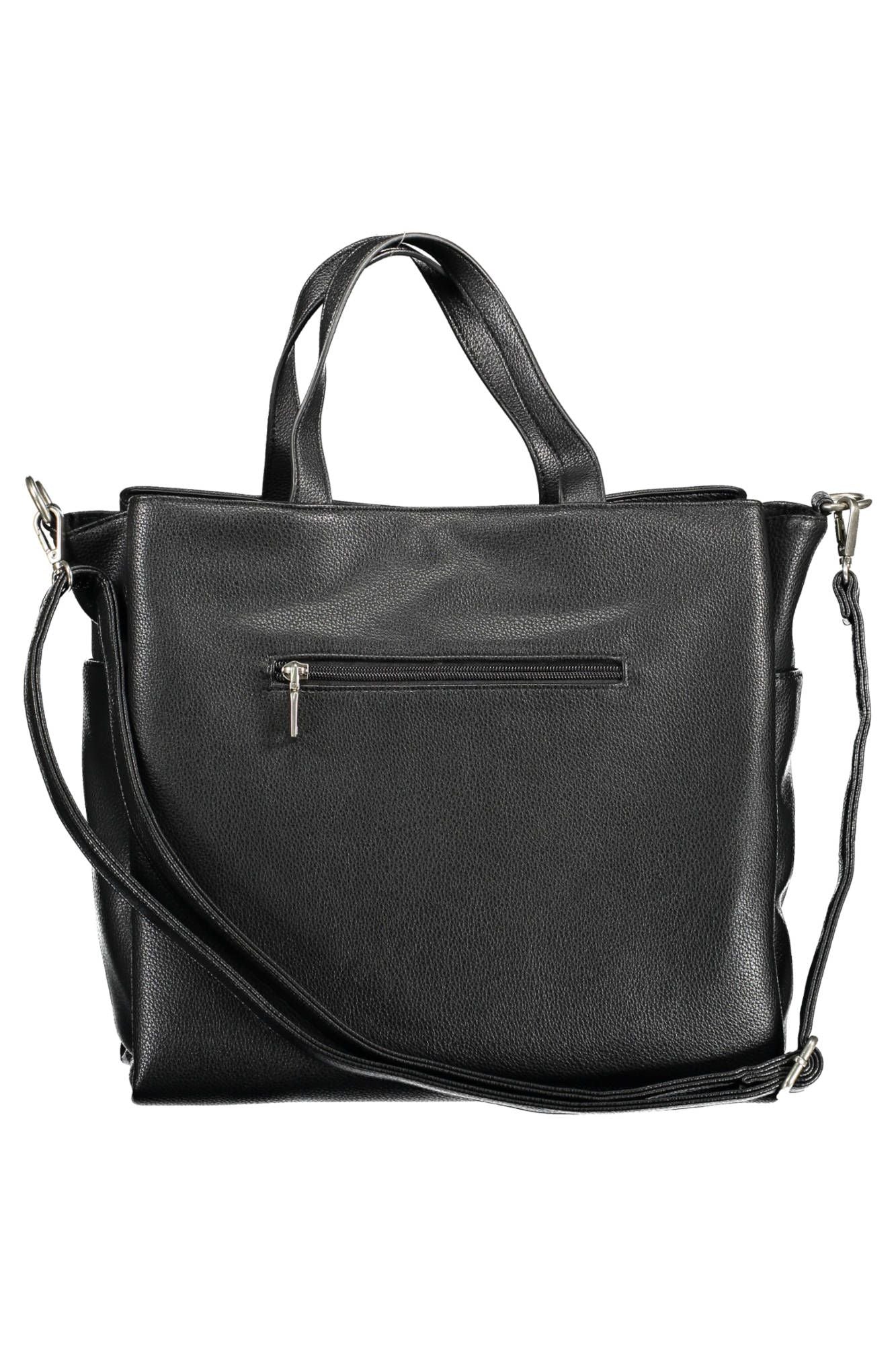 Black Polyurethane Handbag