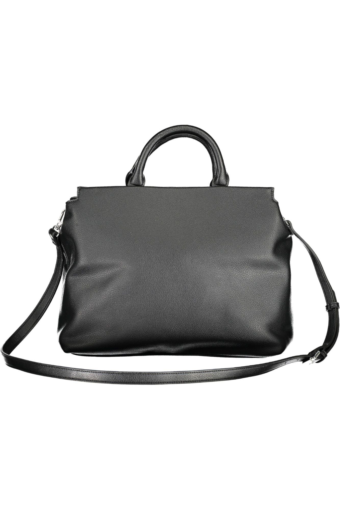 Black Polyurethane Handbag