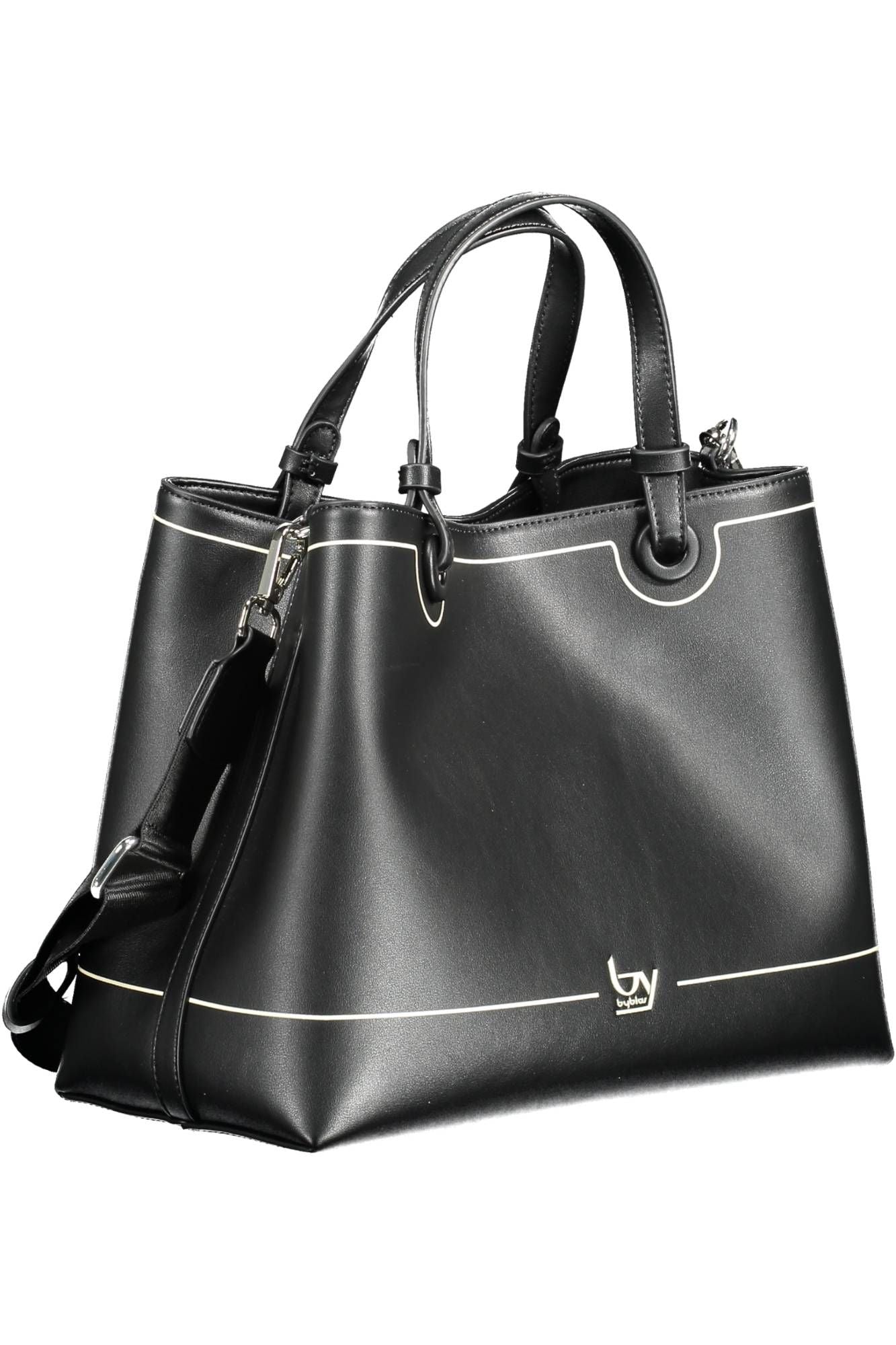 Black Polyurethane Handbag