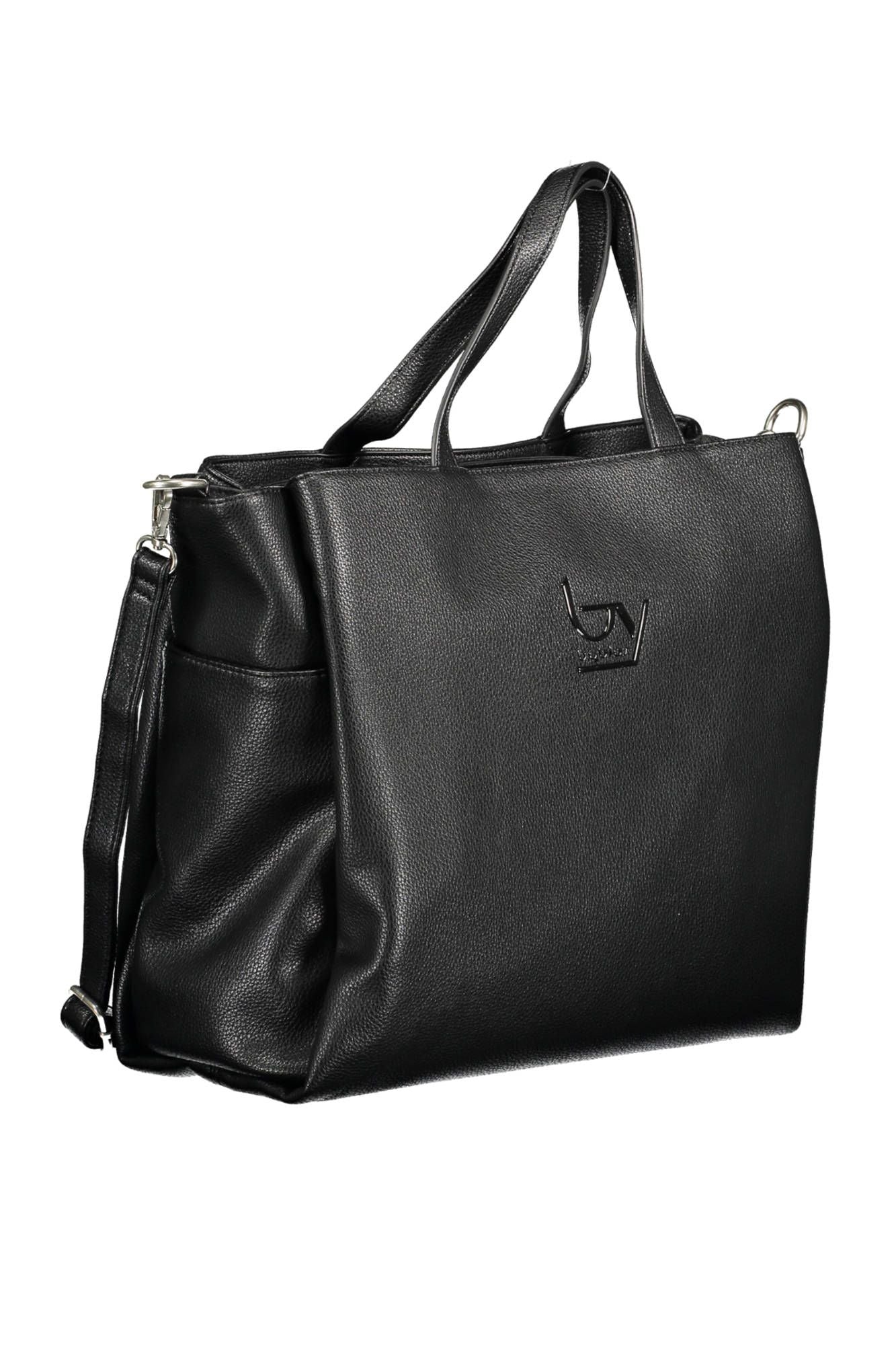 Black Polyurethane Handbag