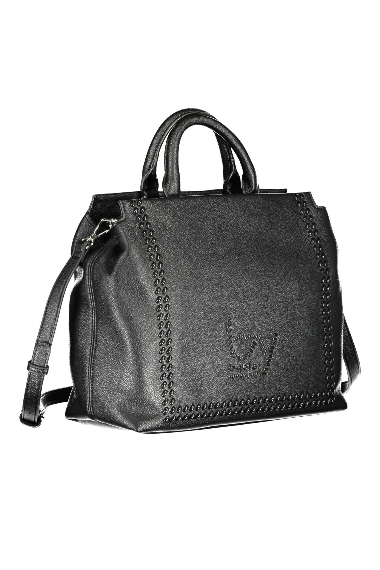 Black Polyurethane Handbag