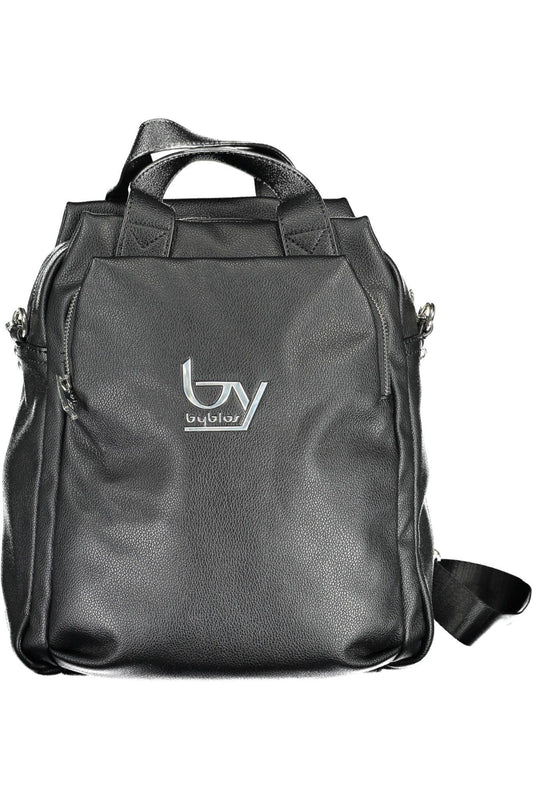 Black Polyurethane Backpack