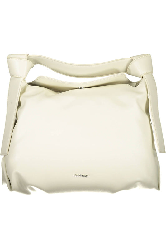 Beige Polyester Handbag