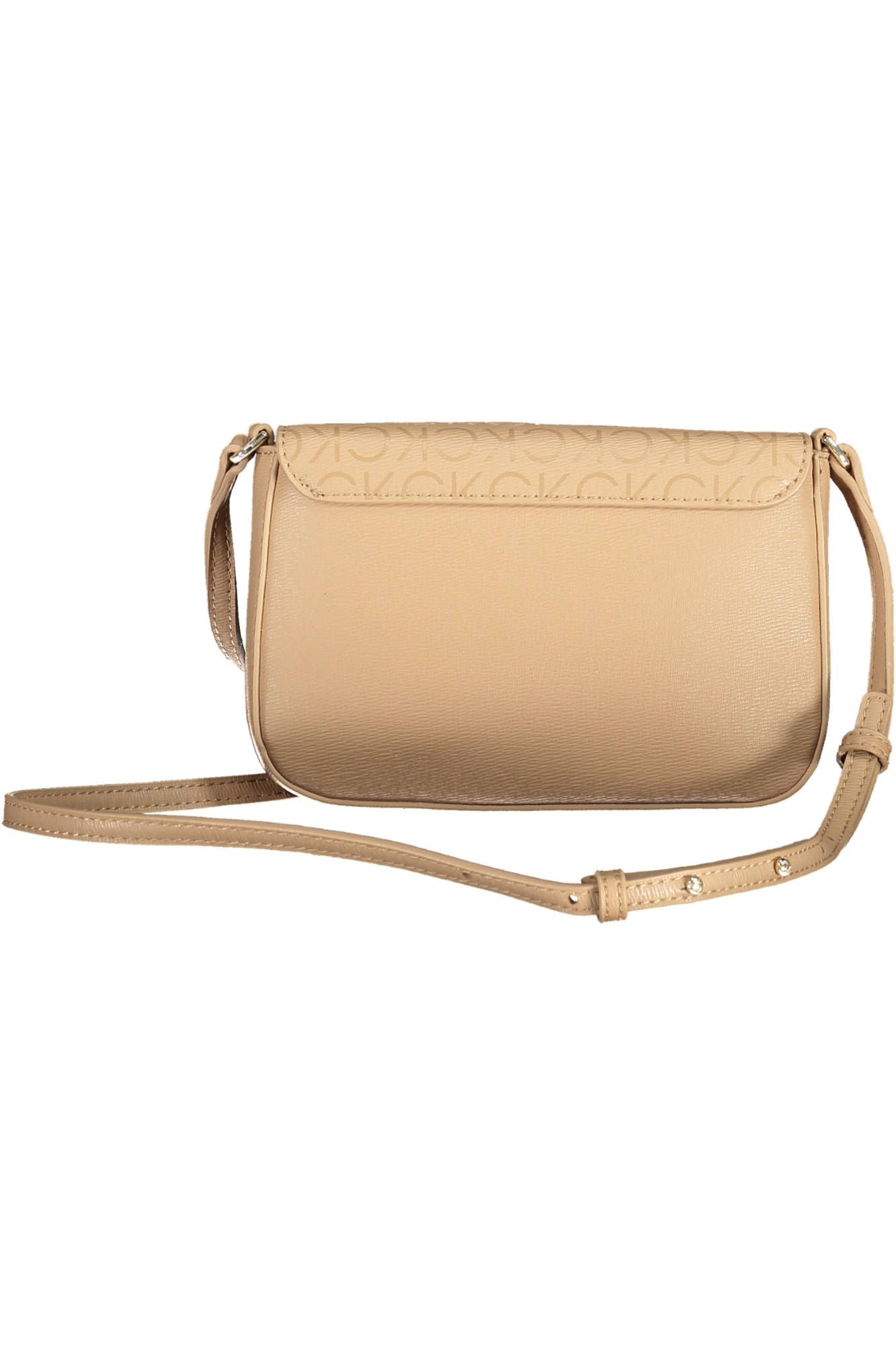 Beige Polyester Handbag