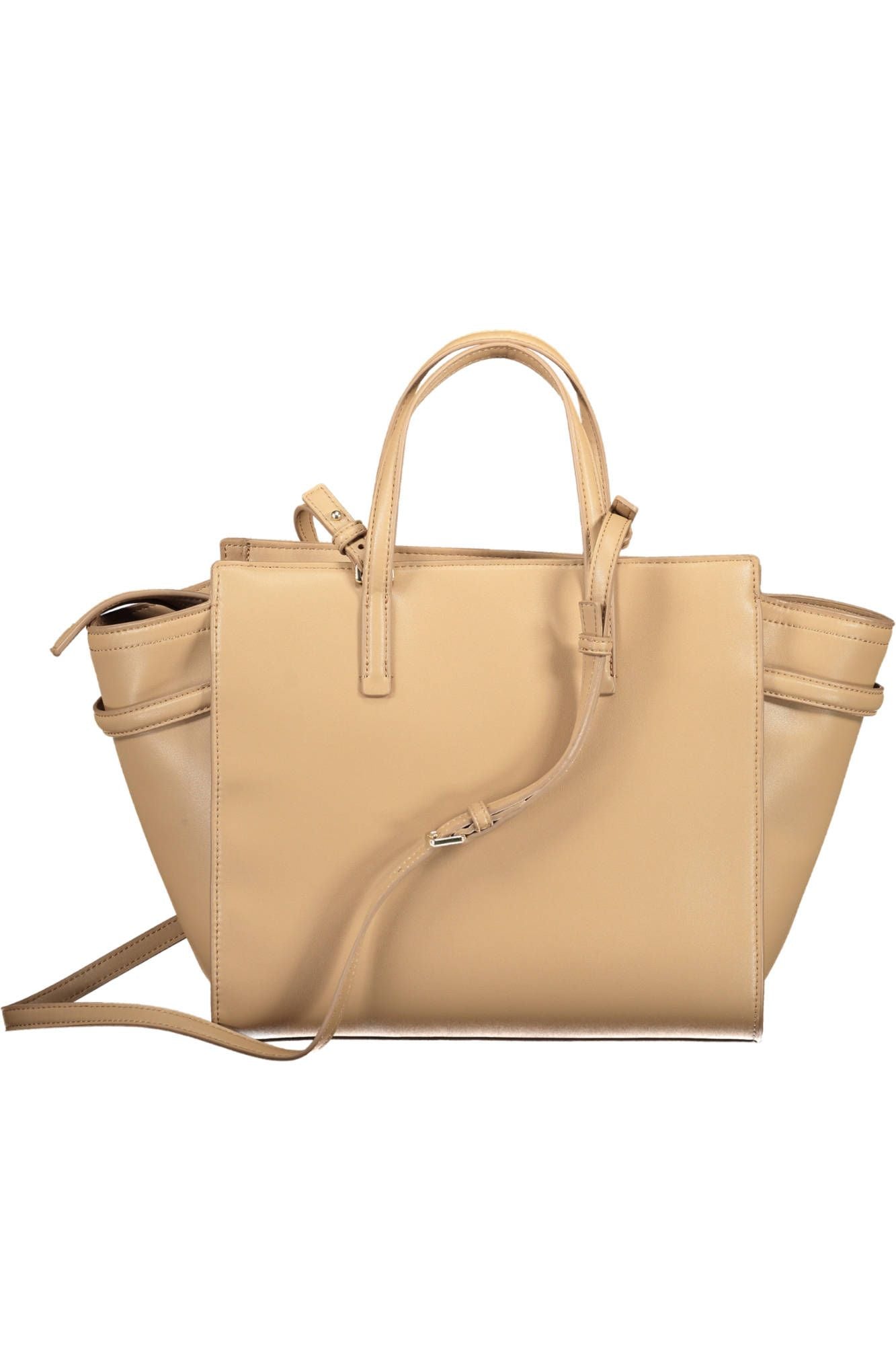 Beige Polyester Handbag