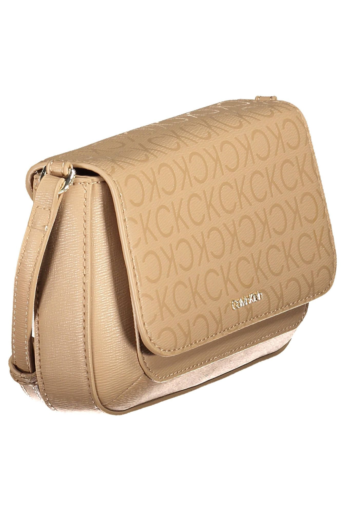 Beige Polyester Handbag