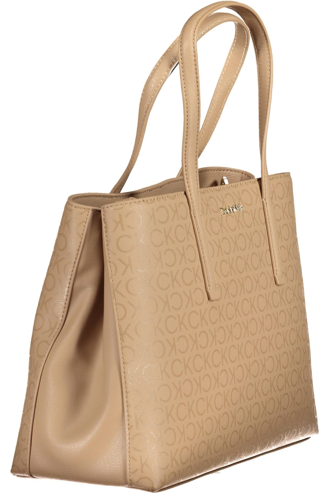 Beige Polyester Handbag