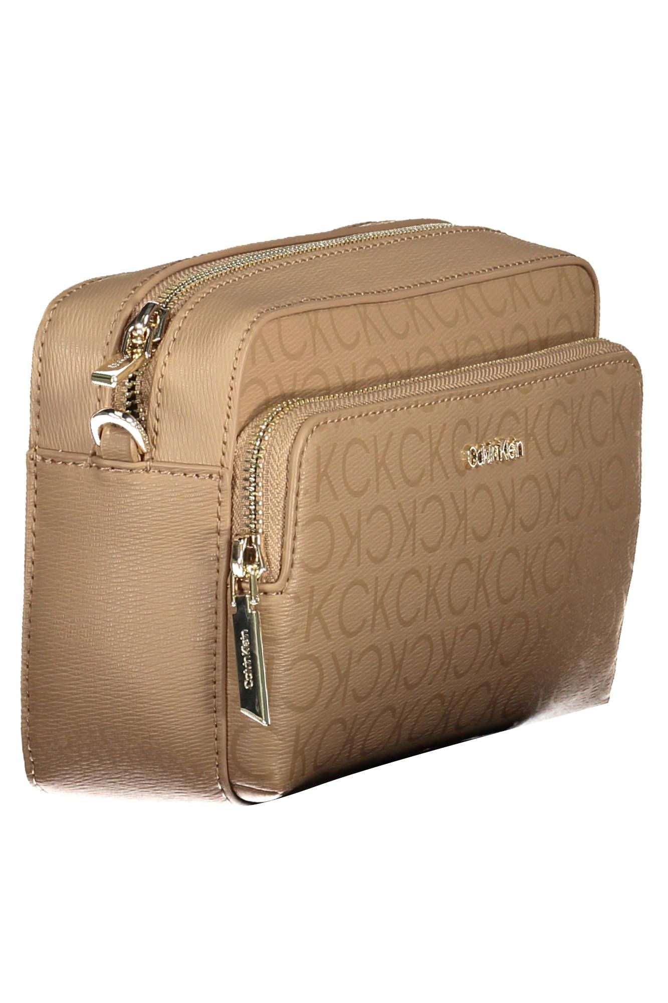 Beige Polyester Handbag