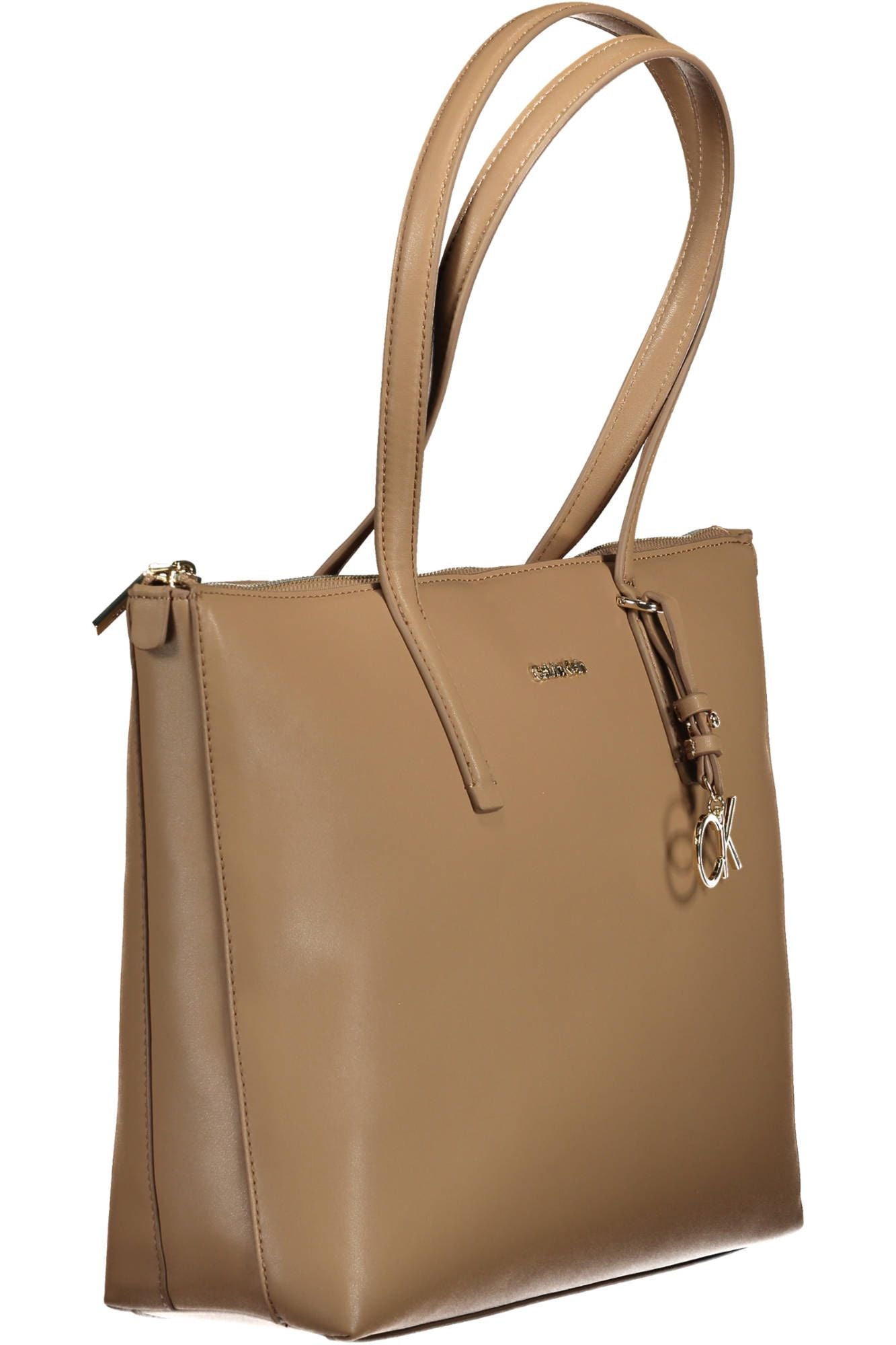 Beige Polyester Handbag