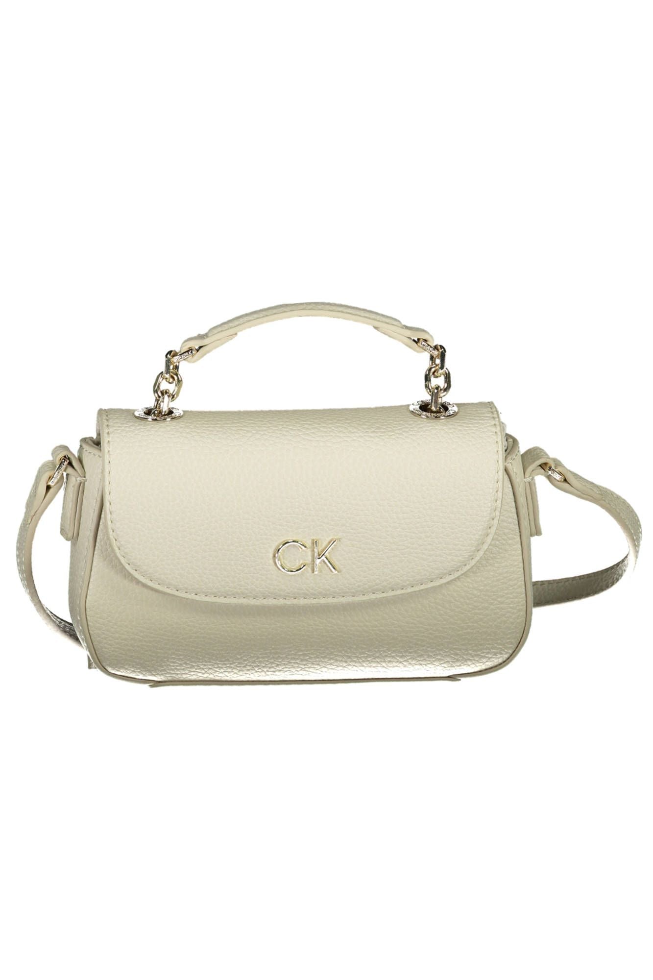 White Polyester Handbag