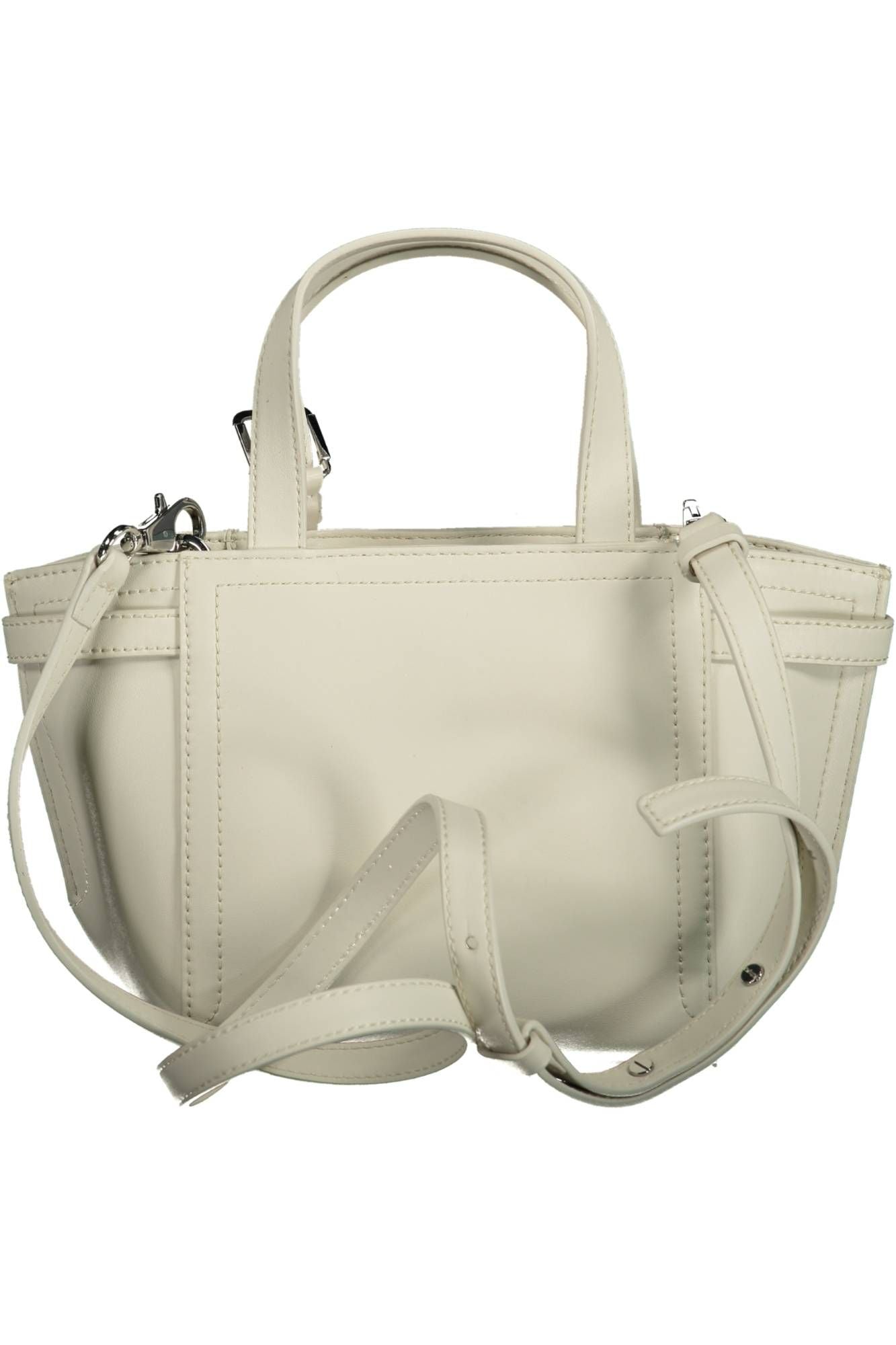 White Polyester Handbag