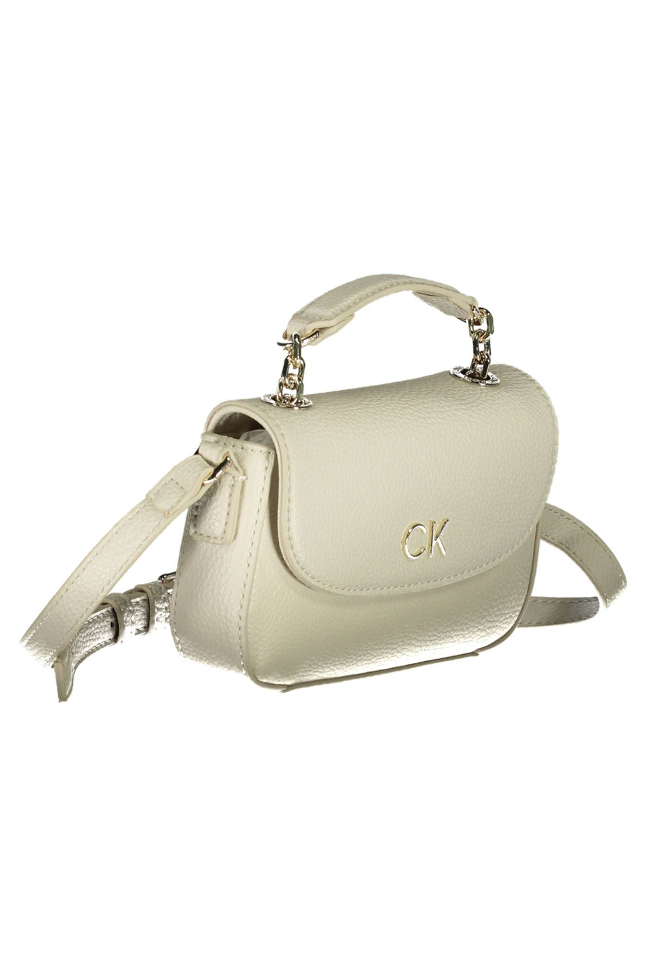 White Polyester Handbag