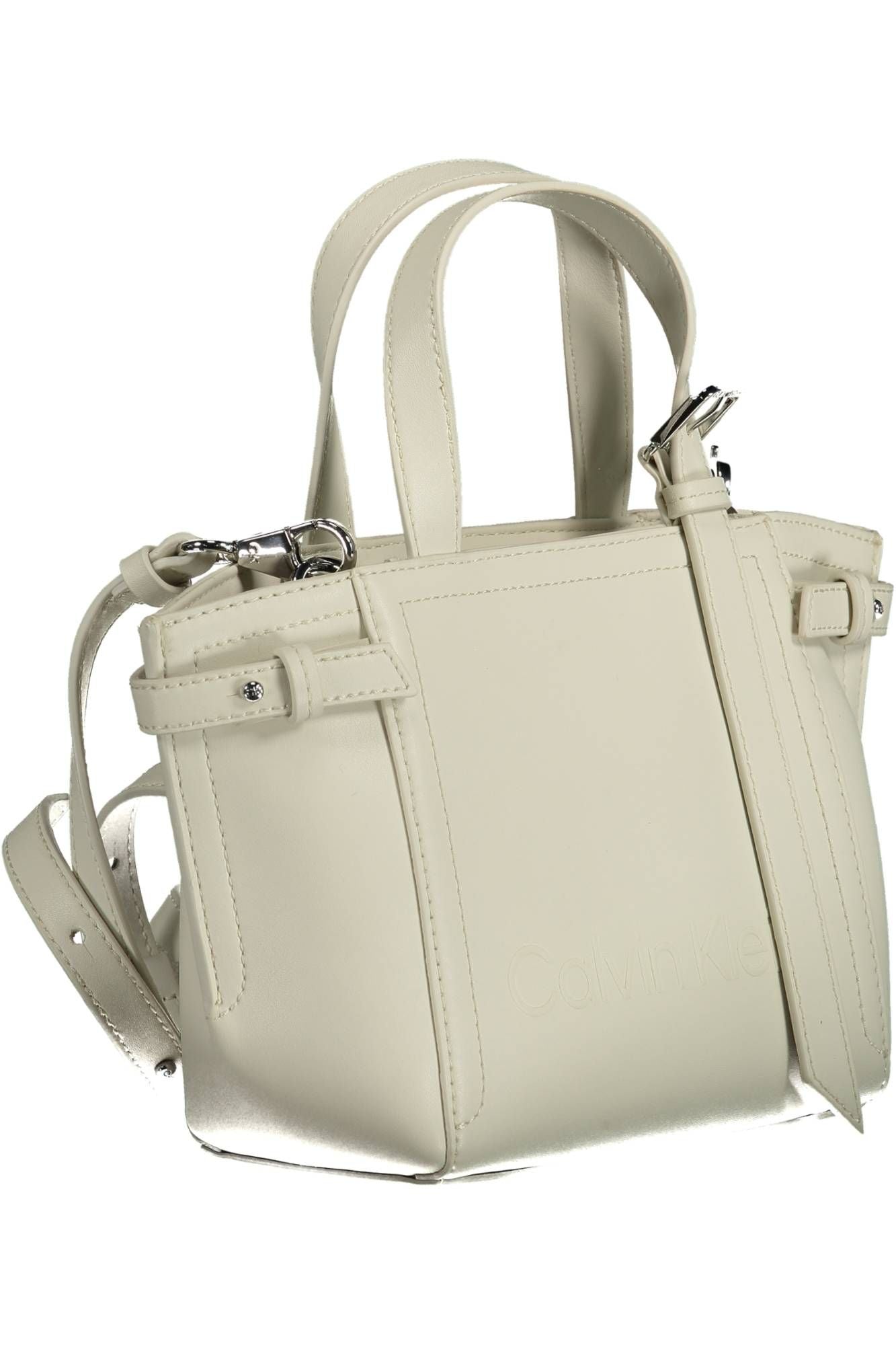 White Polyester Handbag