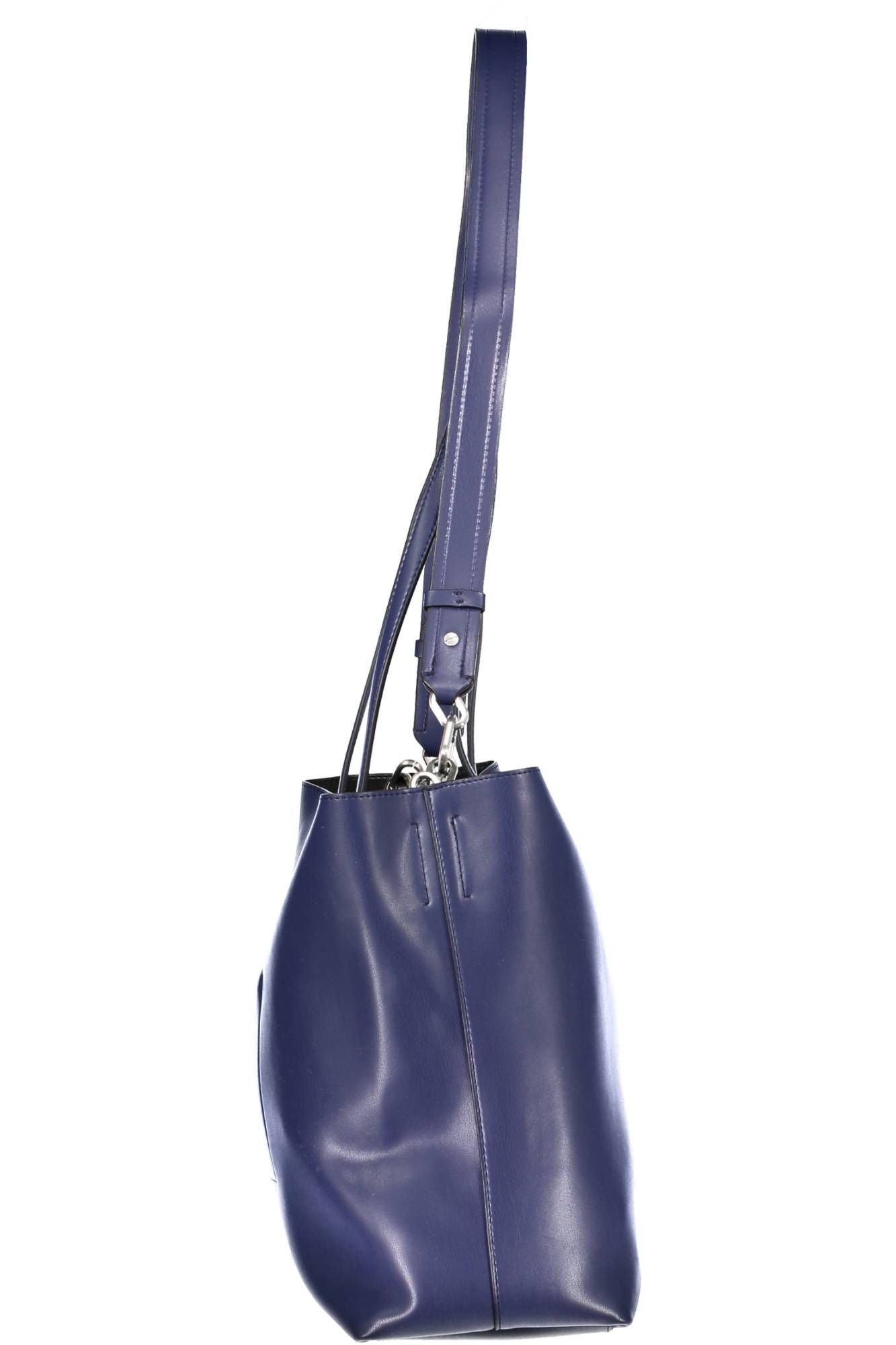 Blue Polyurethane Handbag