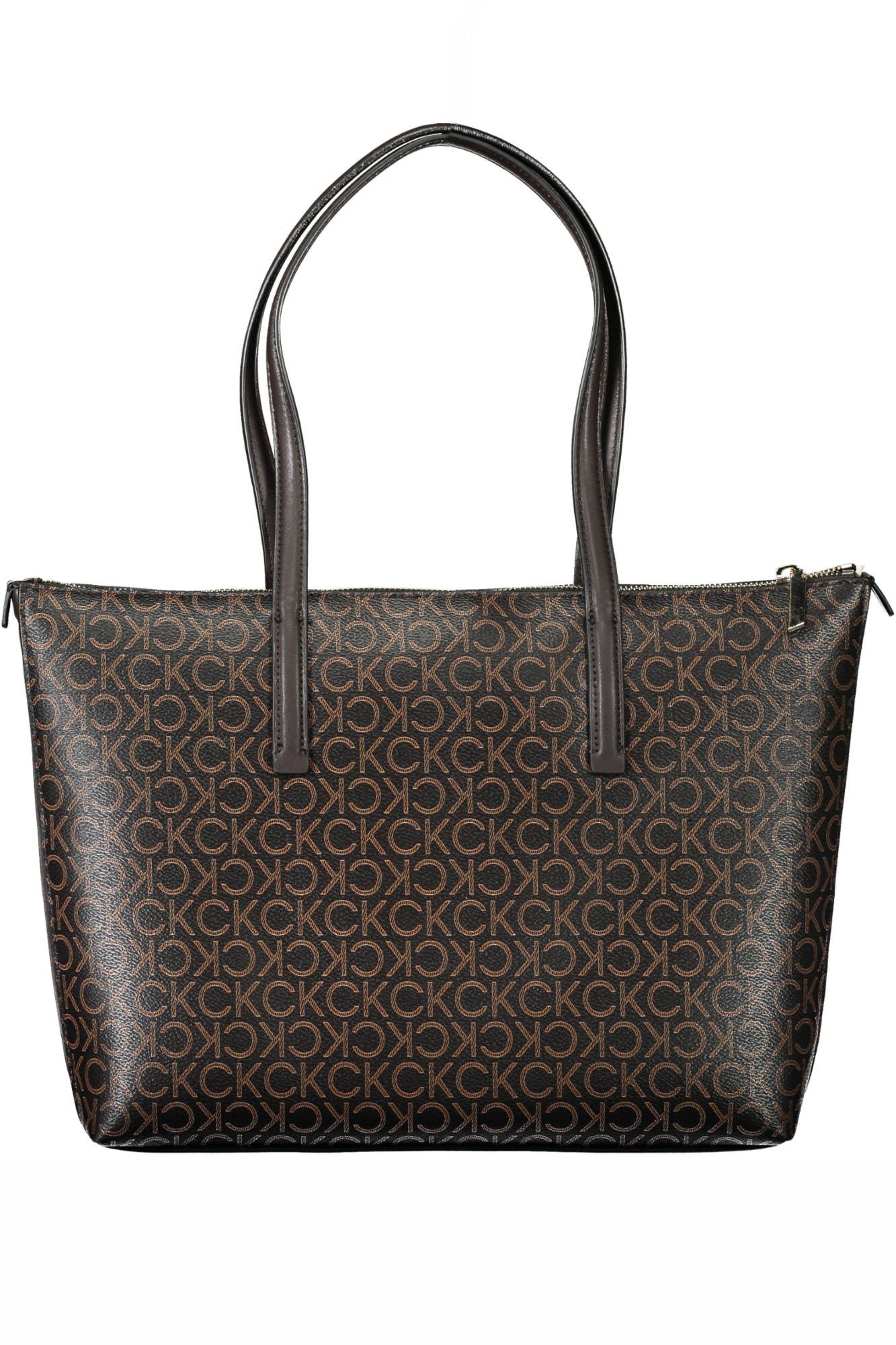 Brown Polyester Handbag