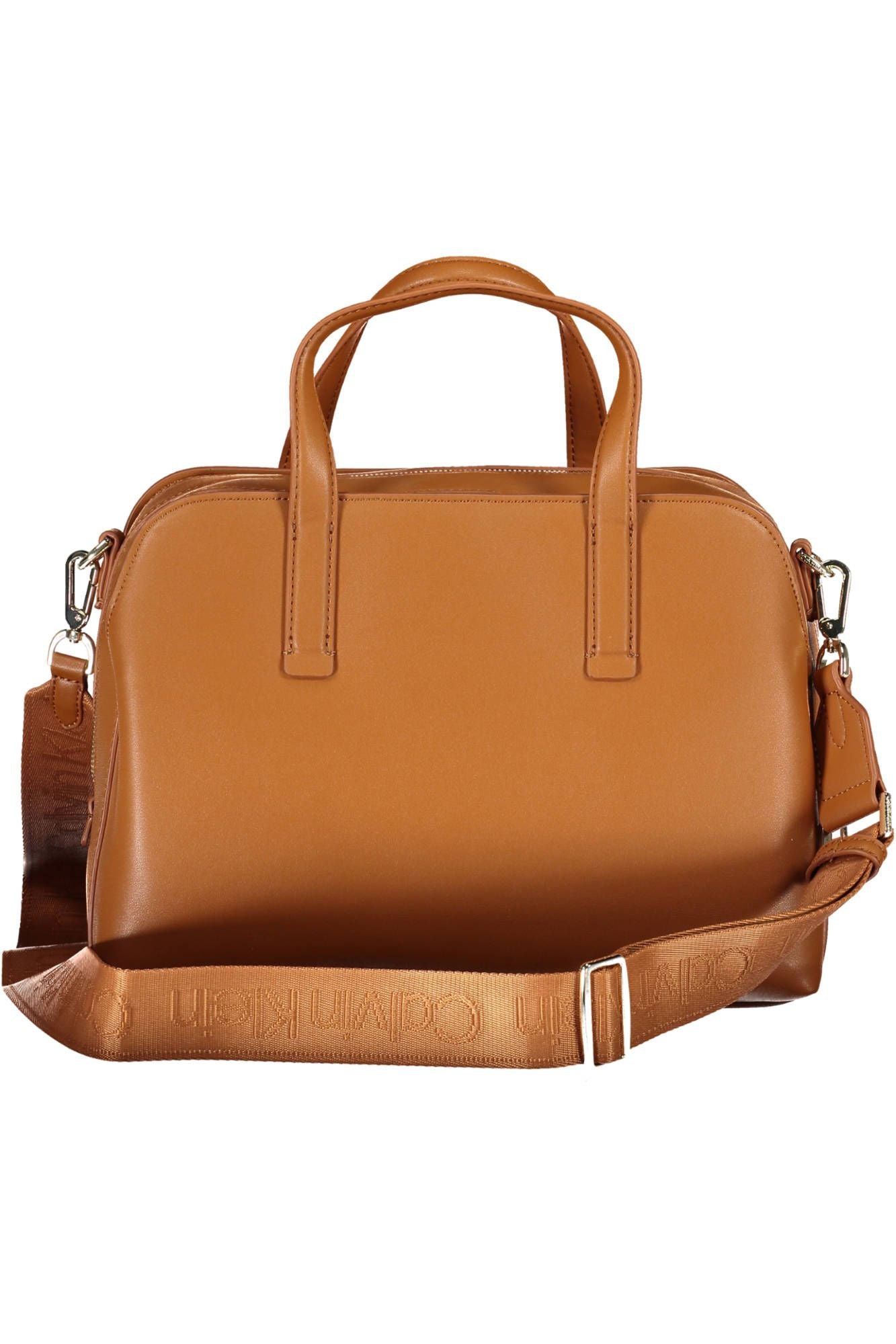 Brown Polyester Handbag