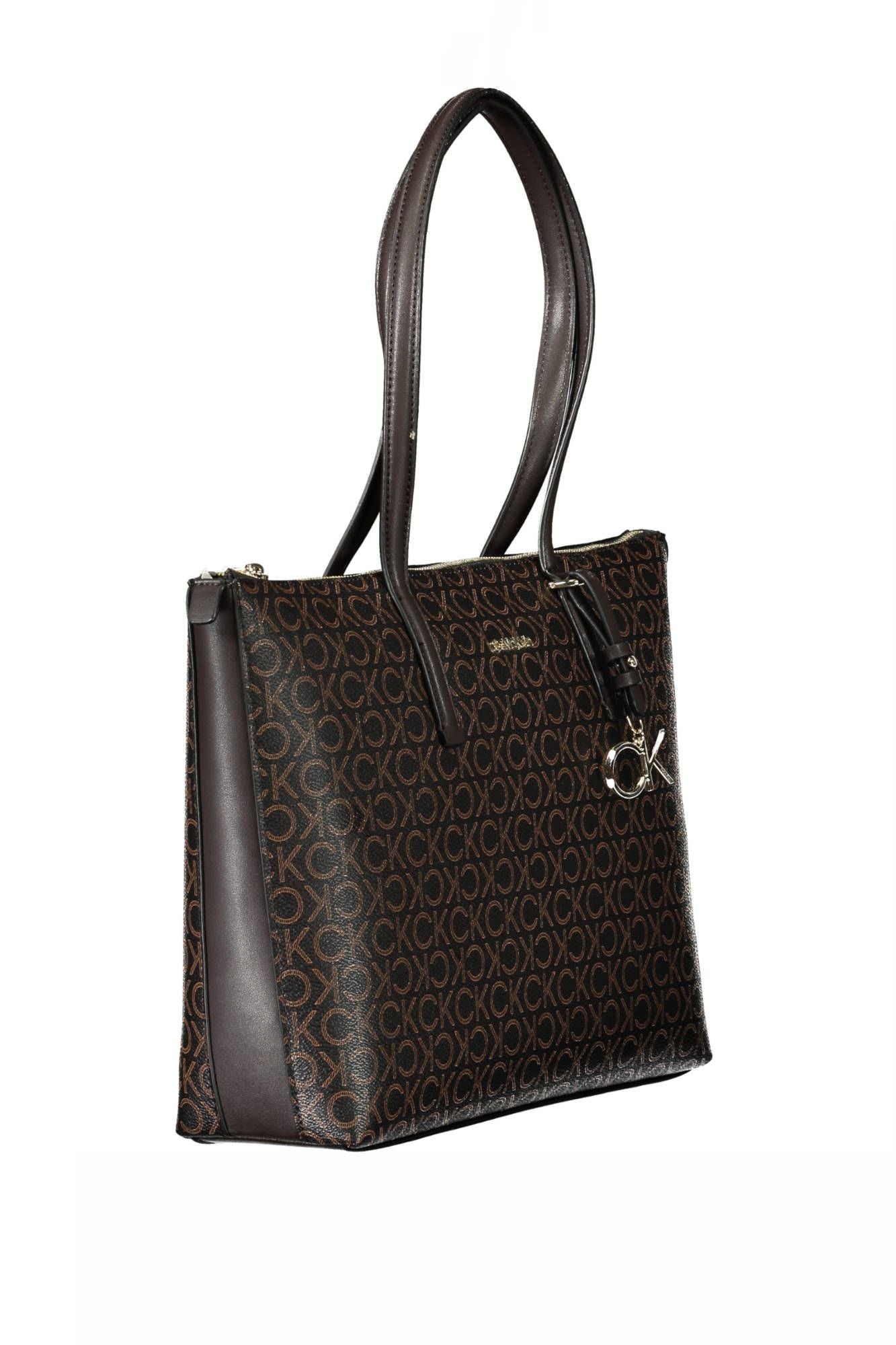 Brown Polyester Handbag