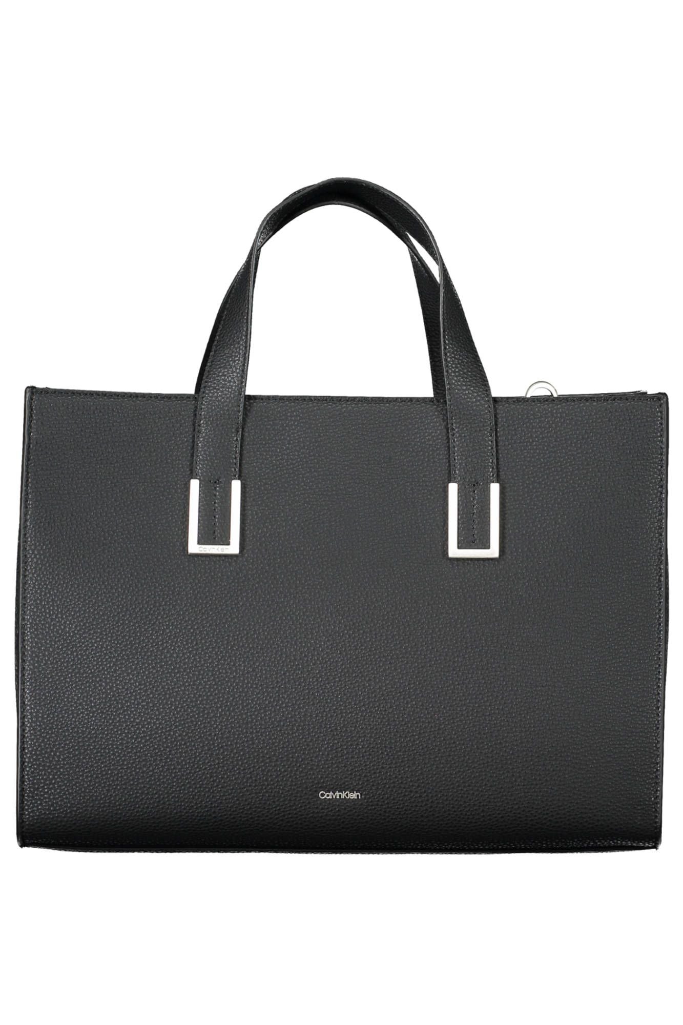 Black Polyester Handbag