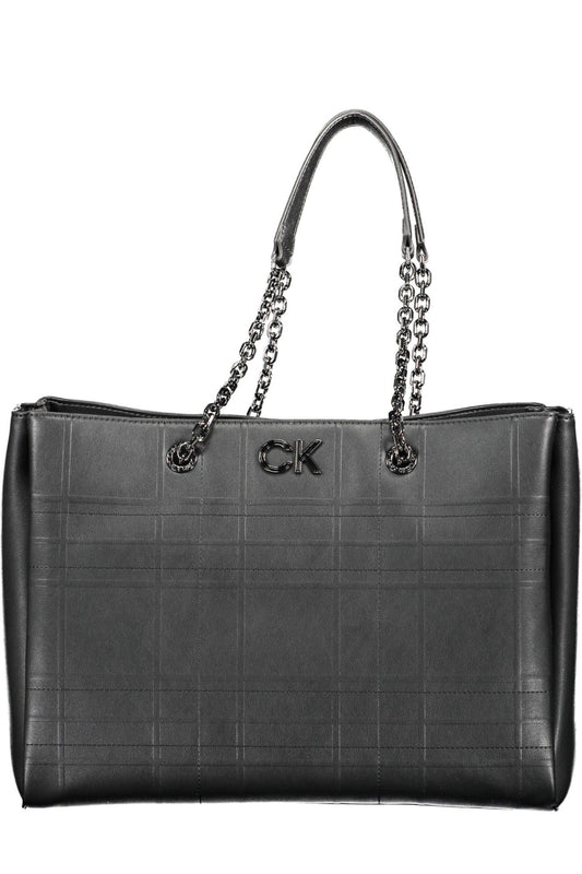 Black Polyester Handbag