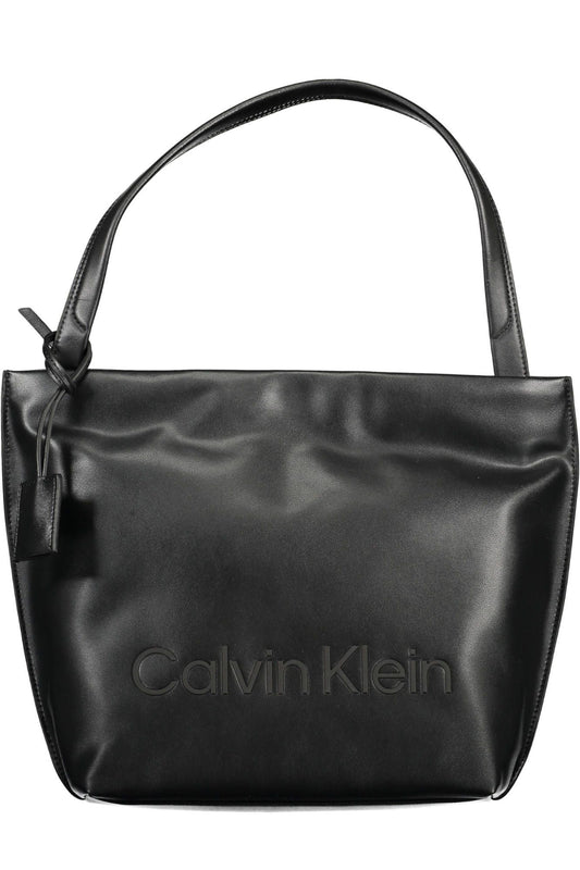 Black Polyester Handbag