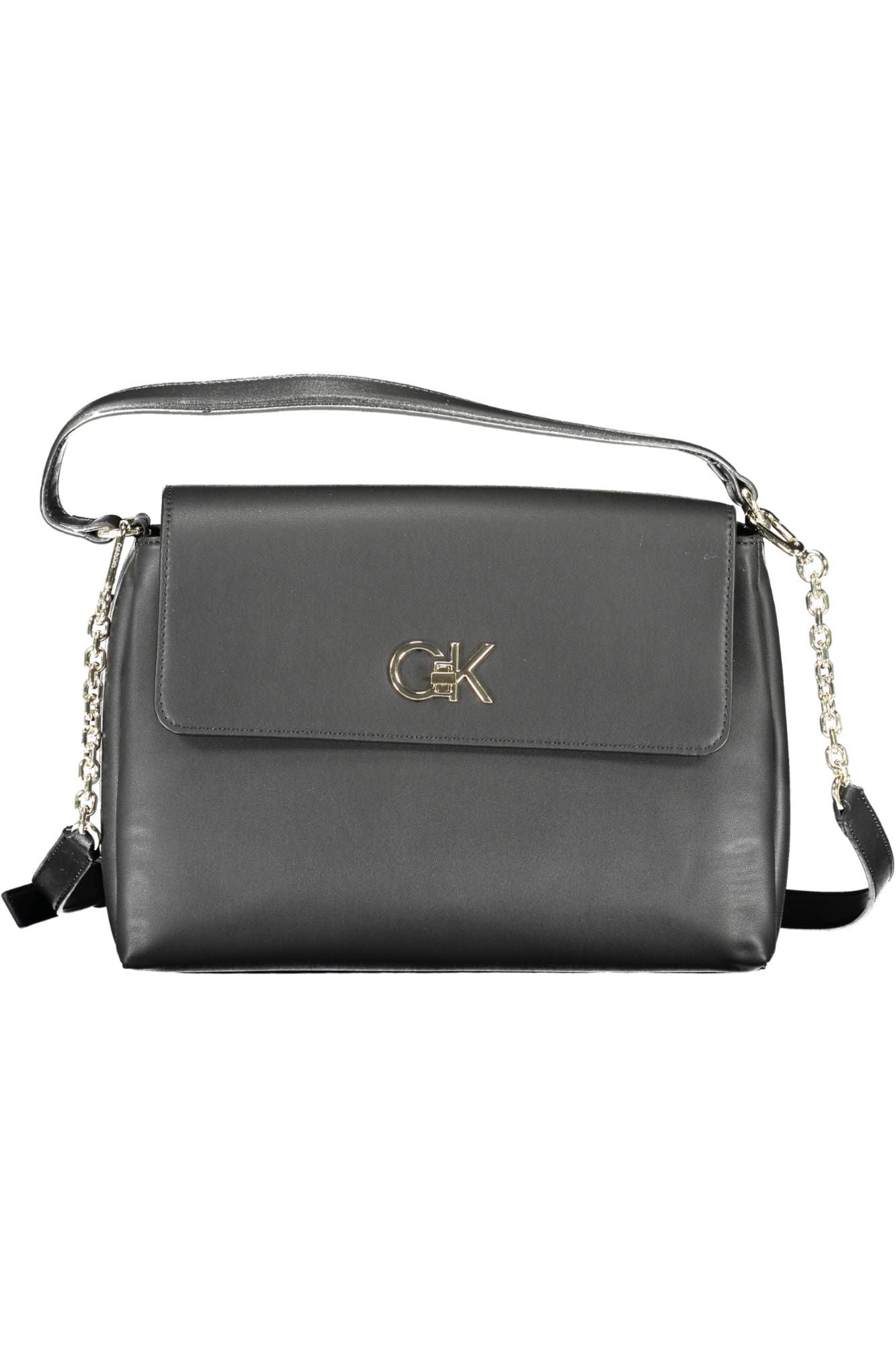 Black Polyester Handbag