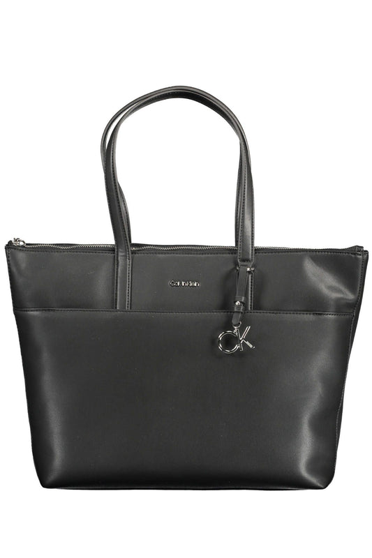 Black Polyester Handbag