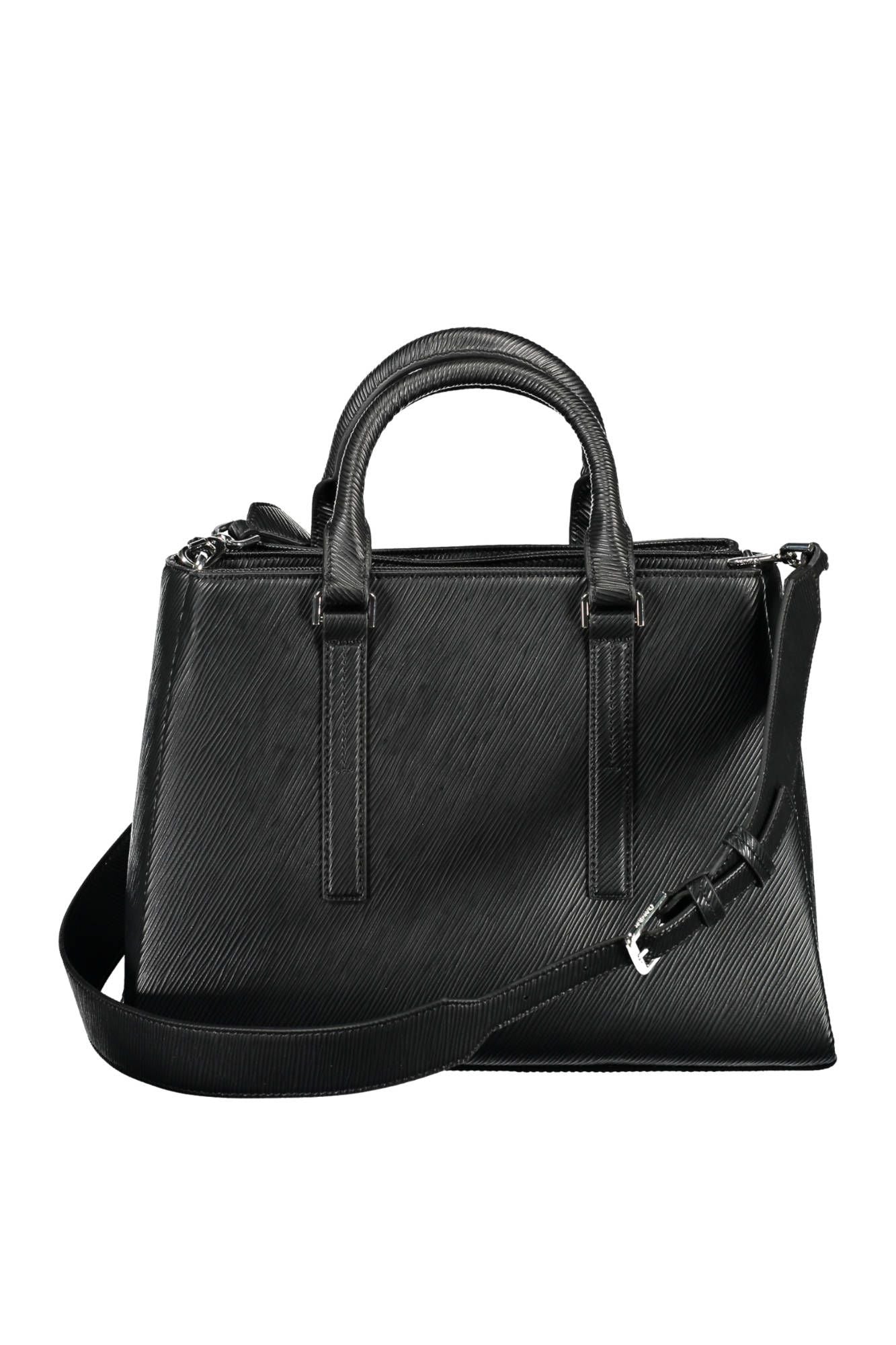 Black Polyester Handbag