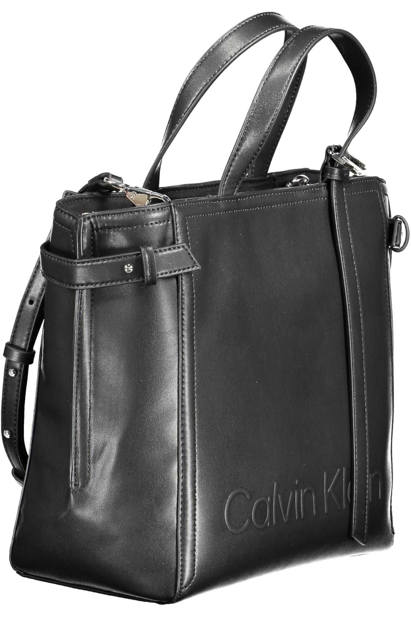 Black Polyester Handbag