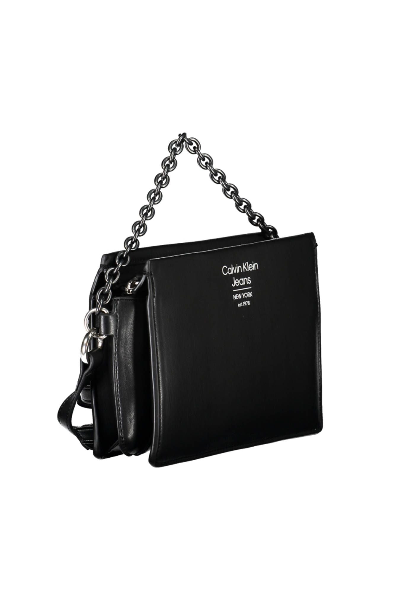 Black Polyurethane Handbag