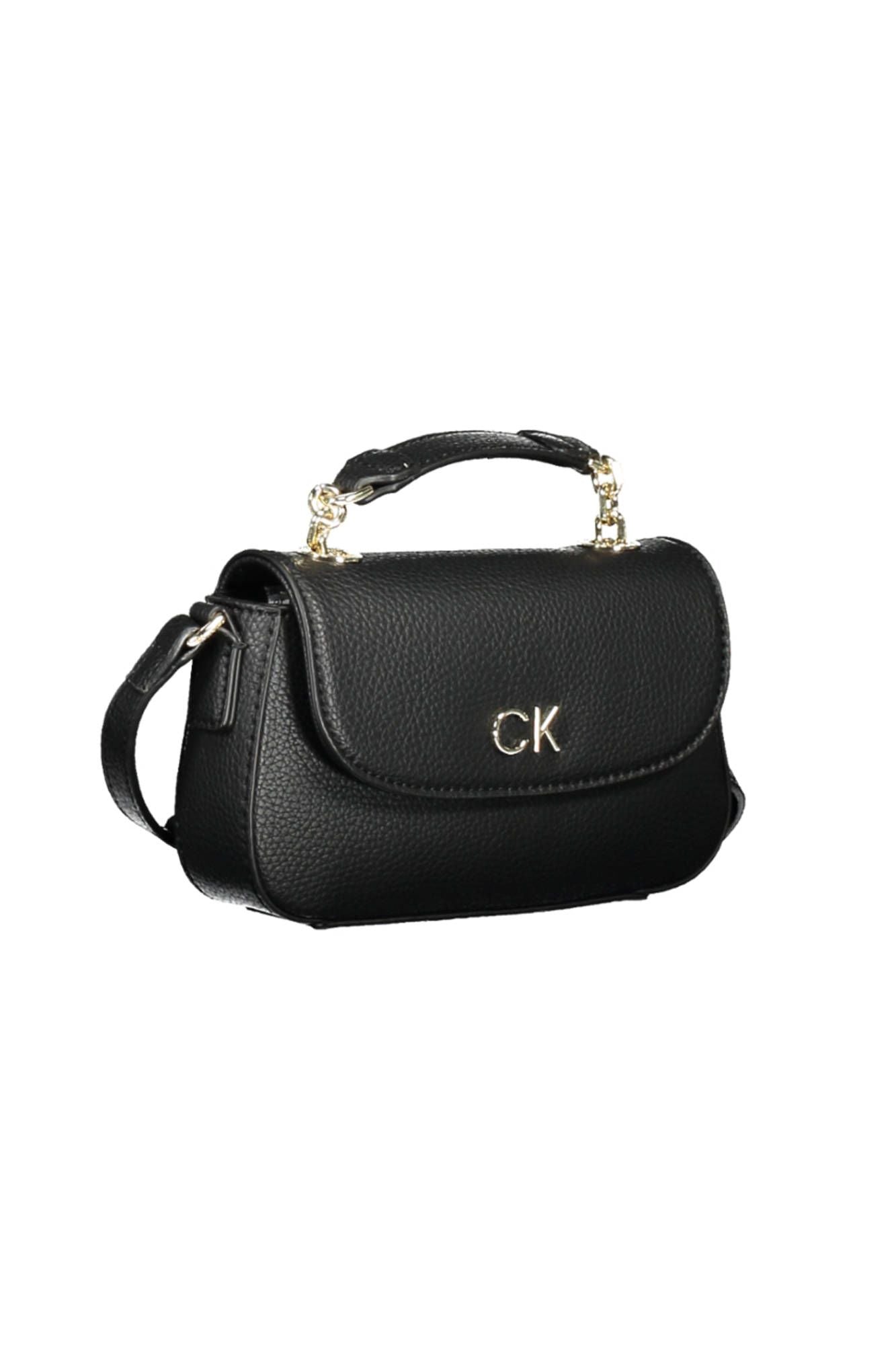 Black Polyester Handbag