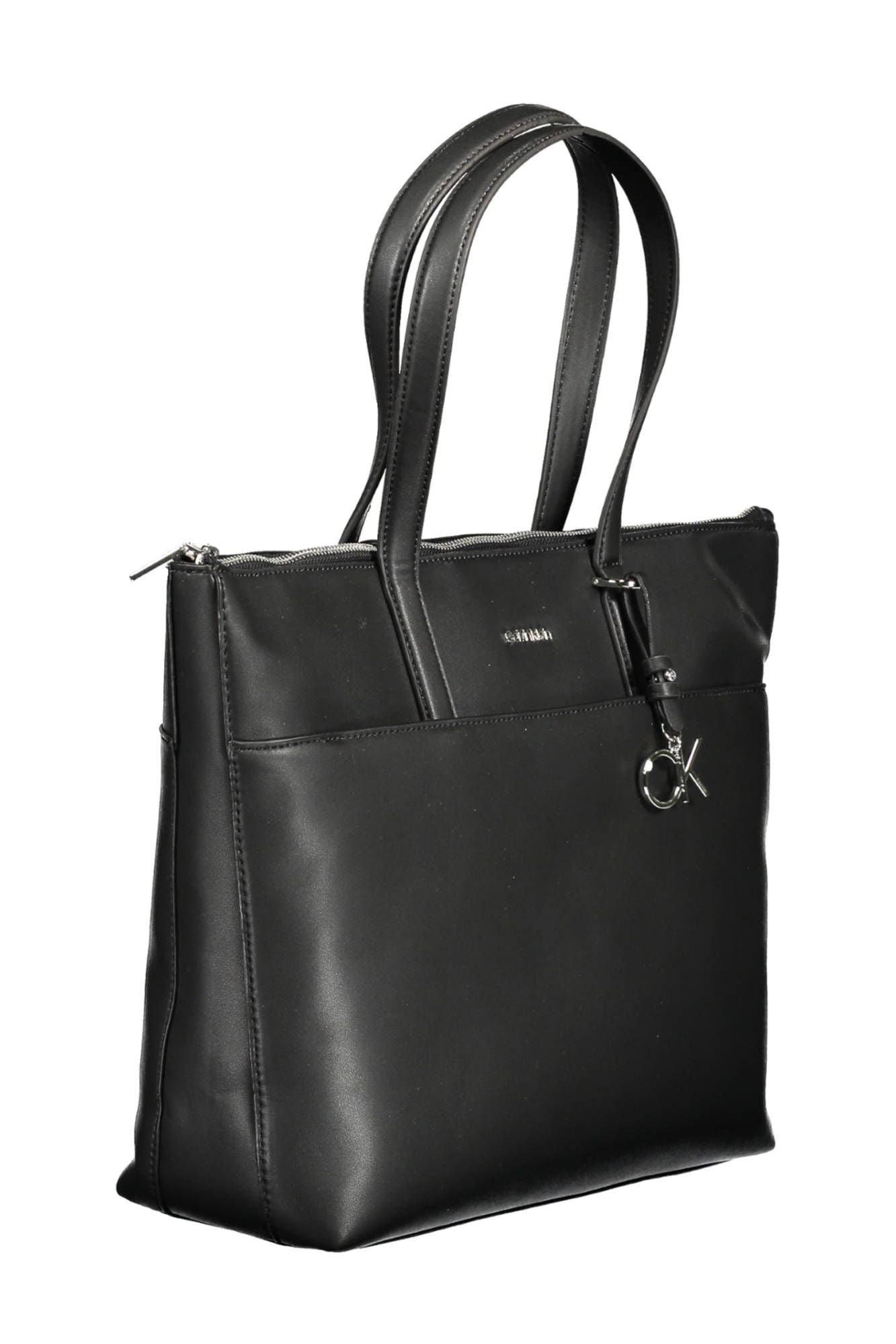 Black Polyester Handbag