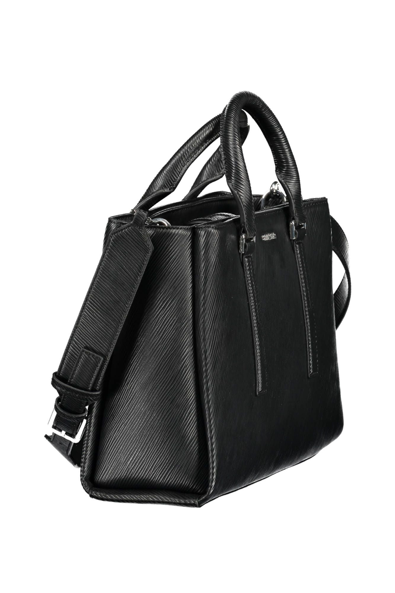 Black Polyester Handbag