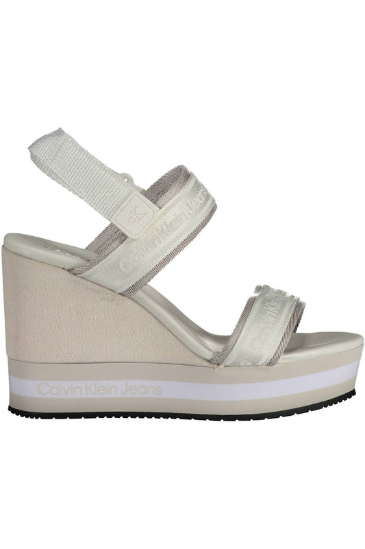 White Polyester Sandal