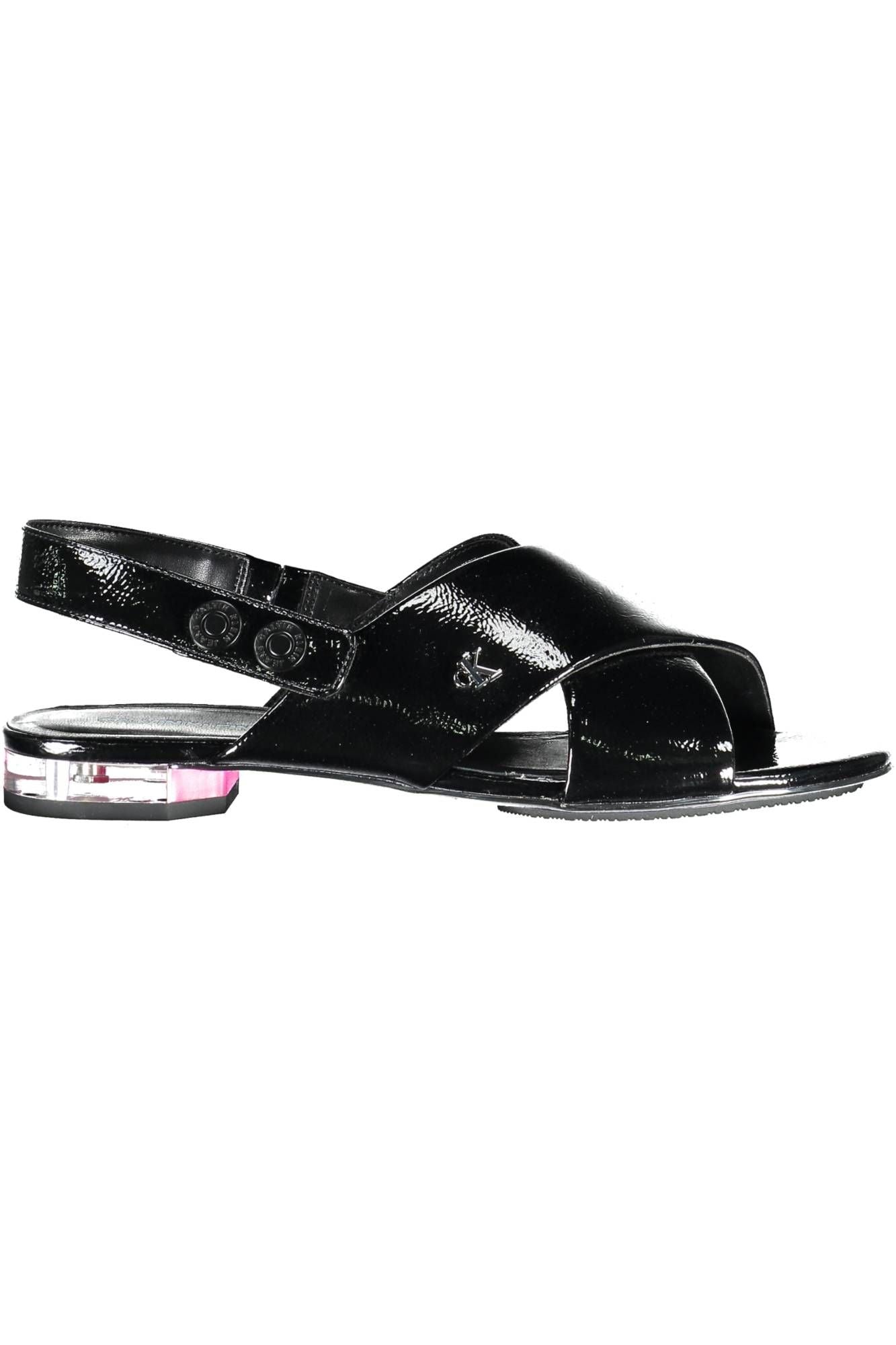 Black Polyurethane Sandal