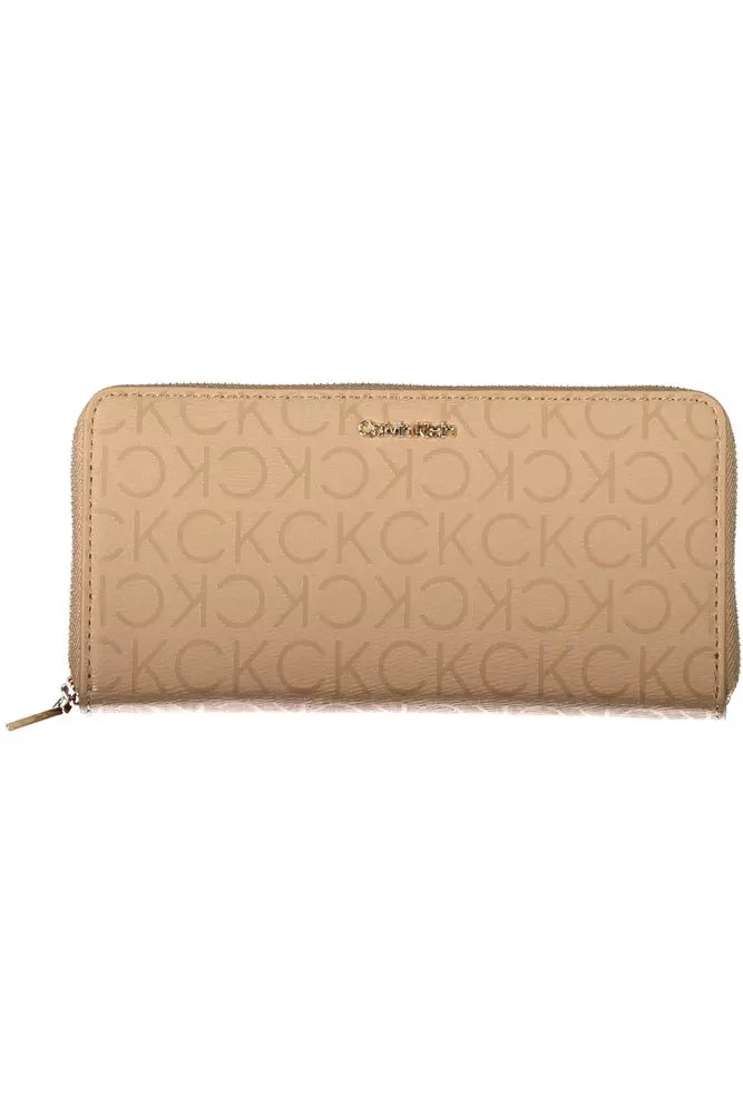 Beige Polyester Wallet