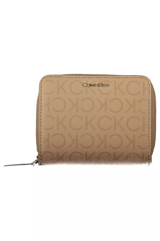 Beige Polyester Wallet