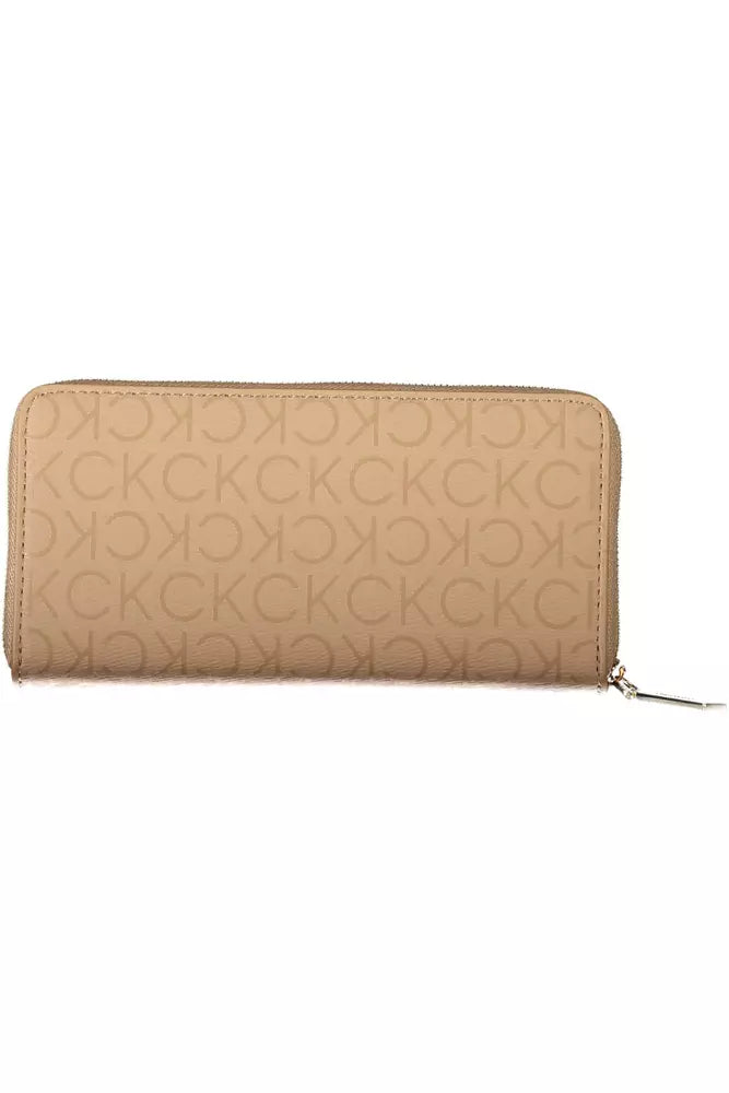 Beige Polyester Wallet