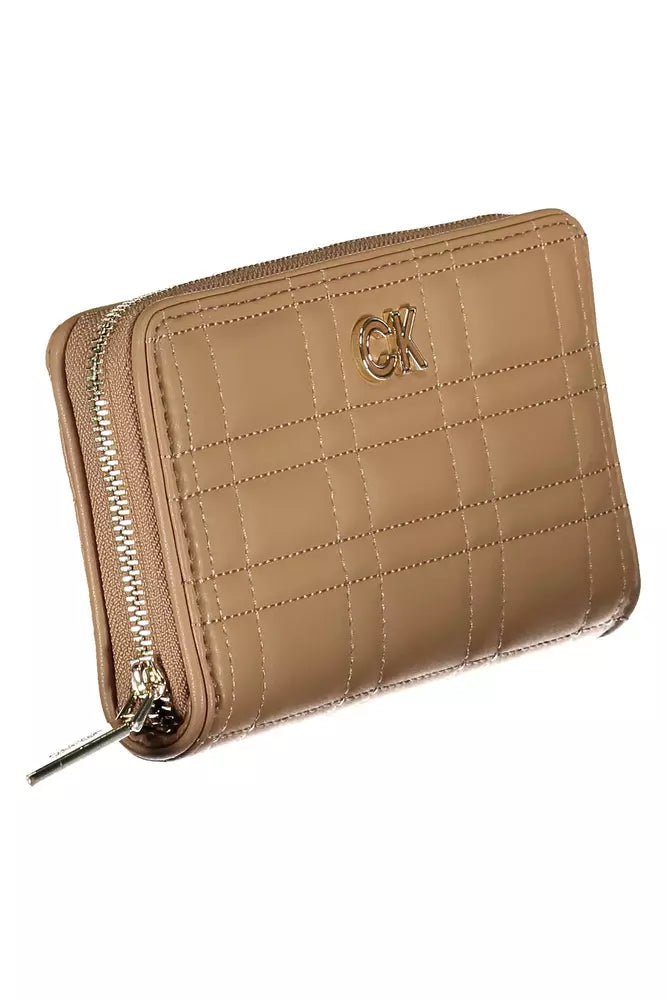 Beige Polyester Wallet