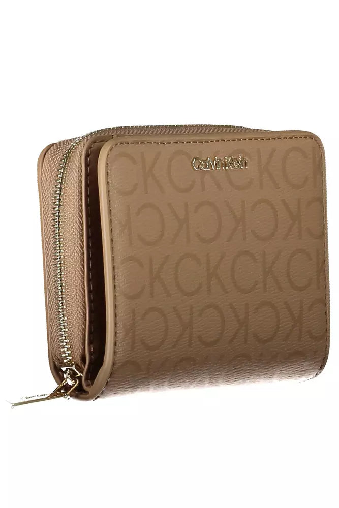 Beige Polyester Wallet