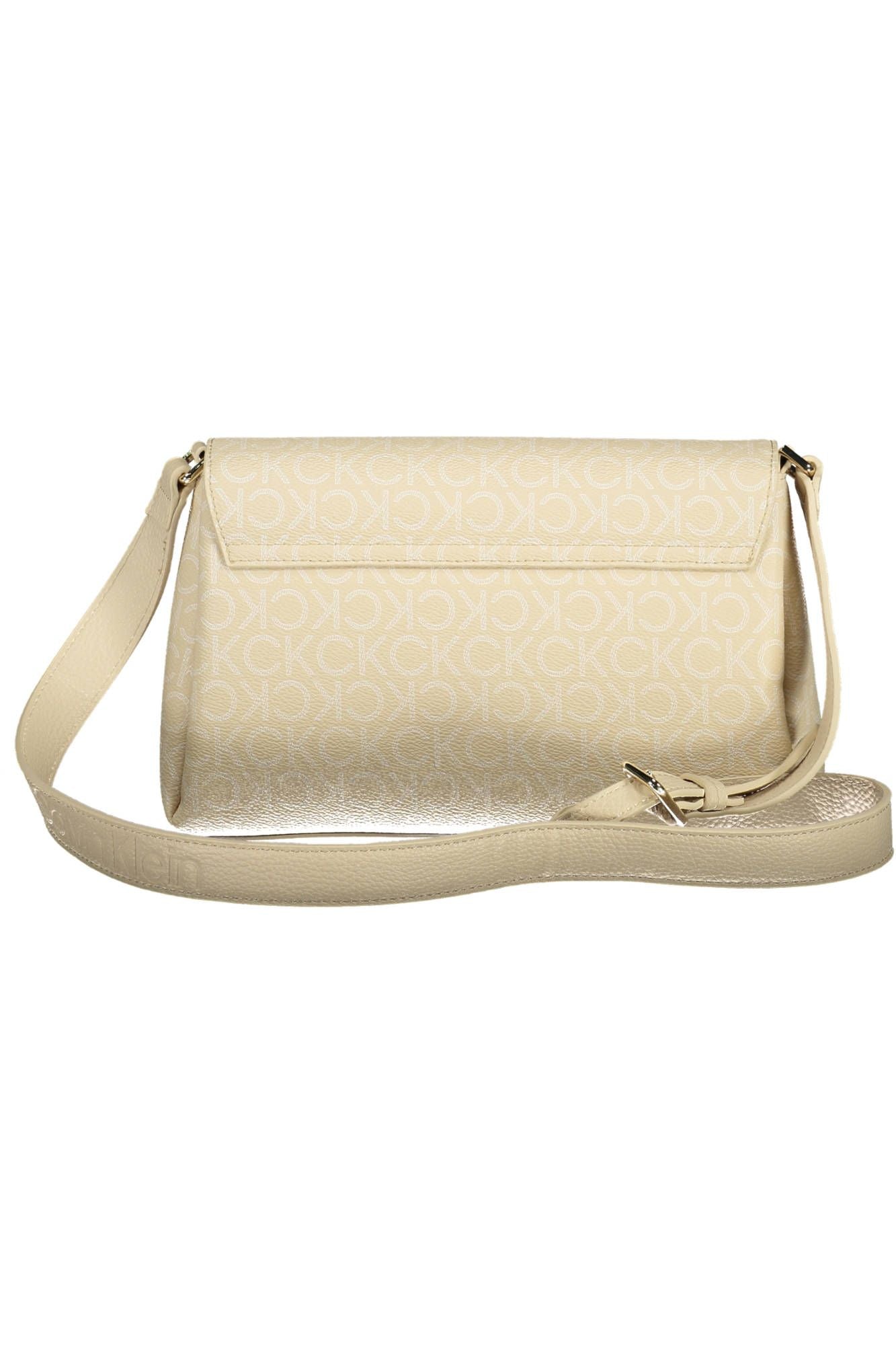 Beige Polyester Handbag