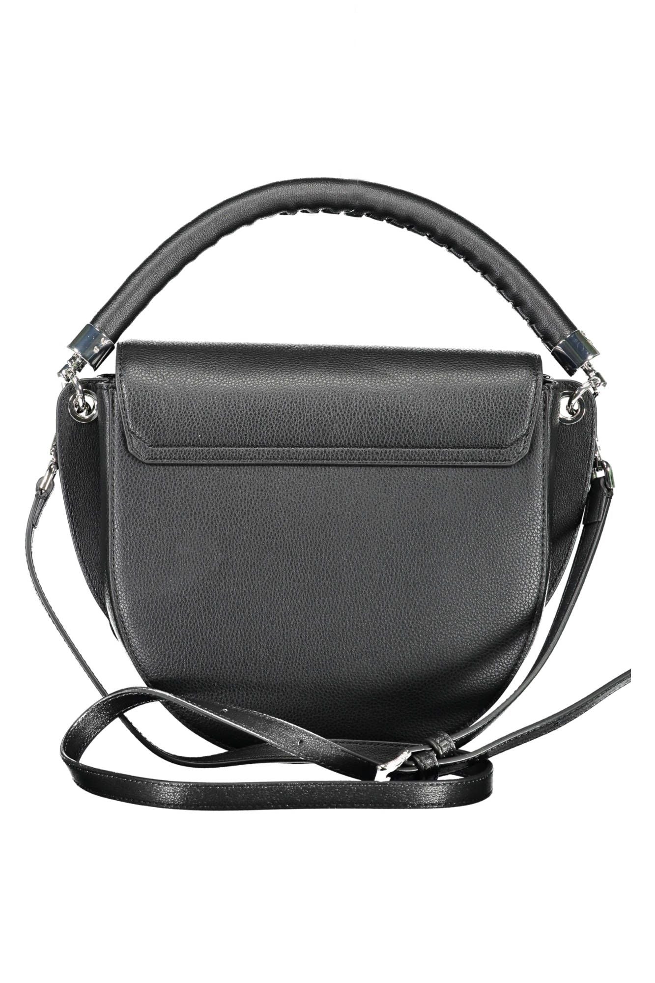 Black Polyurethane Handbag