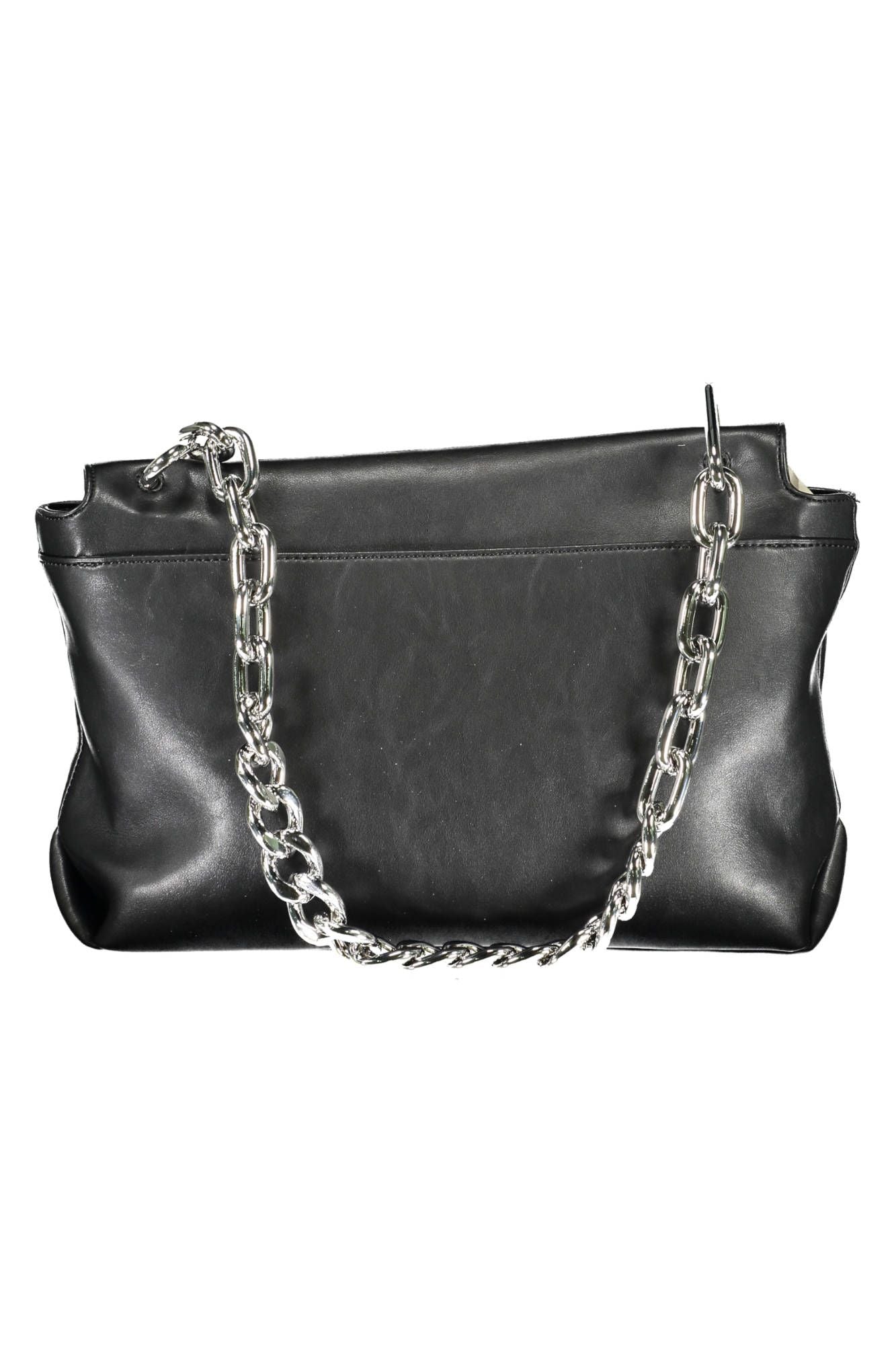 Black Polyurethane Handbag