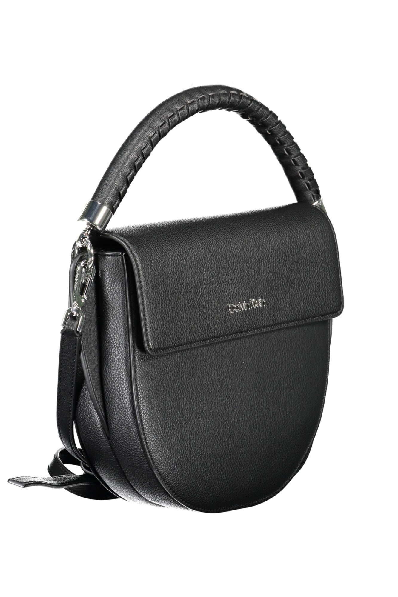 Black Polyurethane Handbag