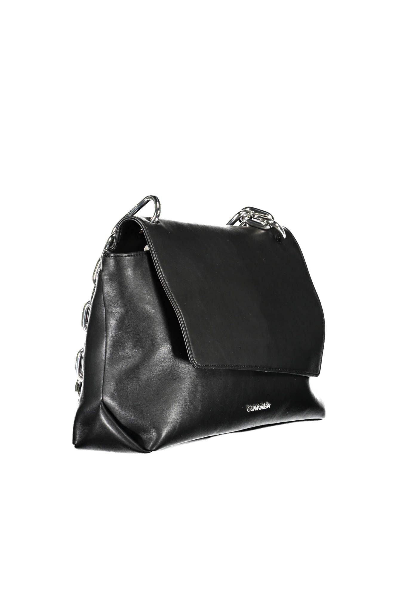 Black Polyurethane Handbag