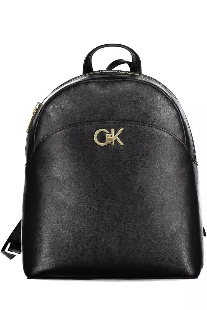 Black Polyester Backpack